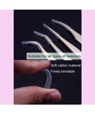 UTENEW 50pcs Tweezer Tip Protector Covers - Clear Durable Caps for Eyelash Tweezers, Carving Forks, and Makeup Forceps - Buy Online on GoSupps.com