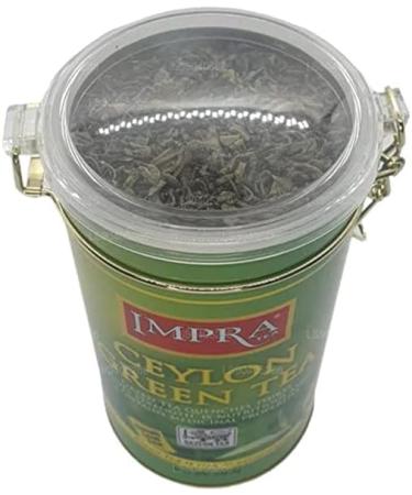 Impra Small Leaf Ceylon Green Tea Metal Caddy 200-Gram (1 CAN) - Buy Online on GoSupps.com