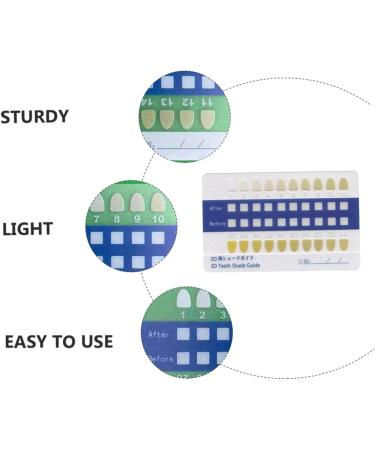 Buy Healifty 20-Piece Tooth Color Scale Set | PVC Bleached Color Chart for Accurate Tooth Shade Matching - Buy Online on GoSupps.com