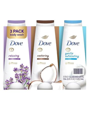 Dove Relax Exfoliate & Restore Body Wash Variety Pack 3 pk./23 oz.