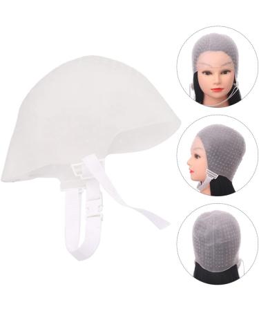 LALAFINA 2 Sets Silicone Highlighter Cap Bear Ears Clips Hats Hair Coloring Hat Hair Dye Tools Hair Coloring Kit Diy Highlight Hat Caps Clamshell Head Cap Silica Gel Frosted White - Buy Online on GoSupps.com