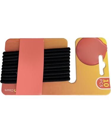 Black Hair Ties Set Fashion Ponytail Holder Anti Slip Hair Accessories for Thick Hair with High Elasticity Basic Style - Buy Online on GoSupps.com