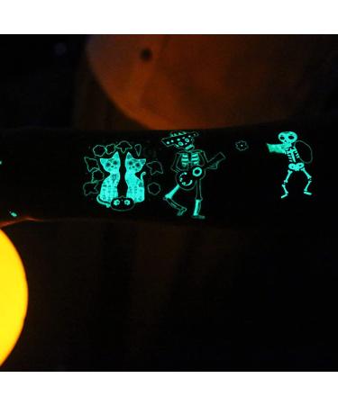 Mocossmy Mexican Glow in the Dark Temporary Tattoos for Kids - 10 Sheets of Cartoon Cactus, Pepper, and Skull Designs - Luminous Fake Face and Body Tattoo Stickers for Cinco de Mayo Fiesta - Party Favor Supplies - Buy Online on GoSupps.com