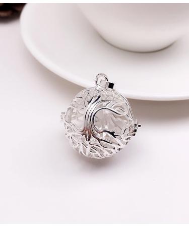 Tree of Life Aroma Diffuser Necklace - Silver-Plated Aromatherapy Pendant with Lava Stones | Perfect Gift for Mother Mother-in-Law Girlfriend - Buy Online on GoSupps.com