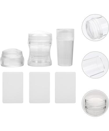 3 Sets Nail Art Silicone Stamp Diy Nail Art Supplies Transparent Nail Stamper Silicone Nail Stamper Head Manicure Kit Silicone Stampers Silica Gel The Se Frosted Sealing Ring - Buy Online on GoSupps.com