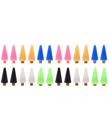 FRCOLOR Tools 24 pcs Wax Replacement Rhinestones Picker Wax Head Rhinestone Pen Wax tip Wax Head Replacement Head Nail Rhinestones Manicure Manicure Nail Art Tools 2.5x0.6cmx2pcs Assorted Colorx2pcs