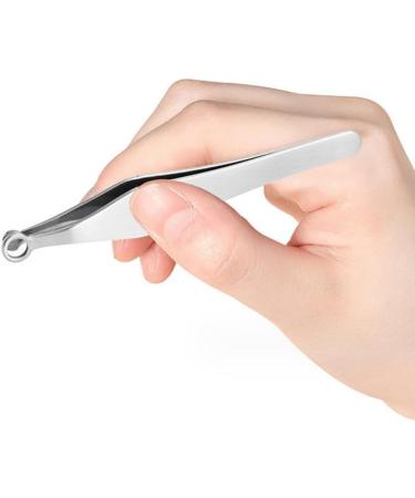 Nose Hair Trimmer for Women and Men Stainless Steel Precision Nose Hair Tweezer Ingrown Hair Tweezers Eyebrow Tweezers Eyelash Clipper Grooming Scissor Safe Round-Headed Hair Remover Tool (Silver) - Buy Online on GoSupps.com