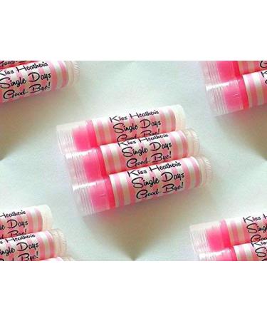 40 Personalized Lip Balms - Strawberry Flavored for Birthday Bachelorette Baby Bridal Parties Wedding Spa Parties