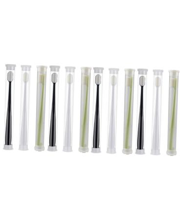 Homsfou 12 Stk nano toothbrush for pregnant microbursts Oral organic toothbrush tools for oral care micro-nano toothbrush household pregnant woman ABS-Highlight handle 1 piece (1 Pack) as shown