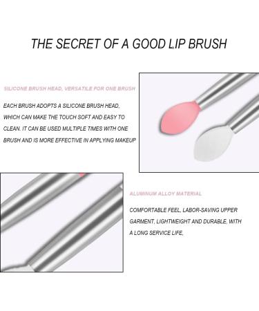 Silicone Mini Lip Brush Set - 4 Pcs Portable & Reusable Lip Applicator Brushes - Buy Online on GoSupps.com