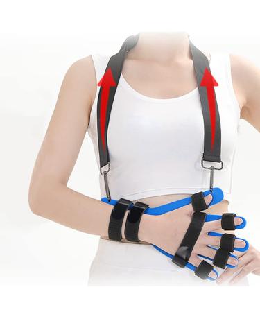 Hand Wrist Orthosis Separate Breathable Finger Splint Fingerboard Flex Spasm Extension Board Splint Finger Training Stroke Device Therapy for Both Finger Fractures Wounds Hemiplegia
