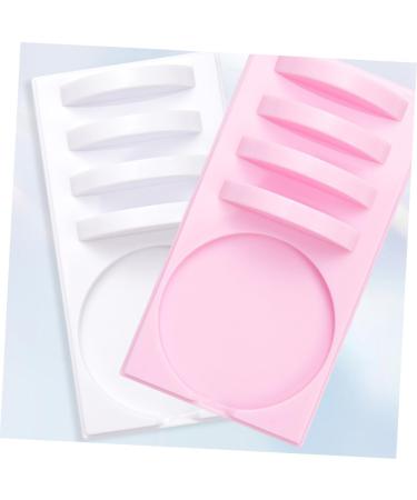  Healvian Healvian 4 Piece Lash Grafting Pallet Durable Eyelash Pallet with Surface Practical for Eyelash Extensions Suitable for Professionals Beginners Available in Pink White - Buy Online on GoSupps.com