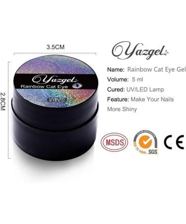 5ML Rainbow Nail Polish Cat Eye Nail Gel Universal Varnish Shiny Diamond Magnetic UV Gel Nail Glitter Manicure Beauty Decoration - (Color: C5 7g) - Buy Online on GoSupps.com