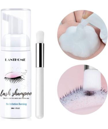 ARTIFUN Eyelash Foam Cleaner 50ml - Professional Mild Eyelash Shampoo for Extensions with Brush - No Irritation Mascara Remover - Buy Online on GoSupps.com
