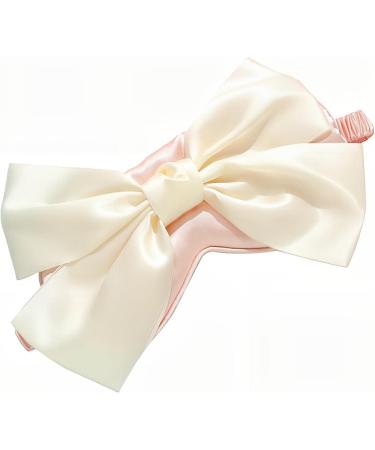 Silk Eye Mask for Women - Fashionable Pink Bow Sleep Mask for a Good Night's Sleep - Buy Online on GoSupps.com