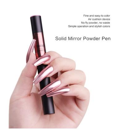 5PCS Air Cushion Holographic Nails Powder Pen Set - Mirror Effect Manicure Magic Pen - Laser Gold & Silver Sponge Nail Pen - 5 Colors - Buy Online on GoSupps.com