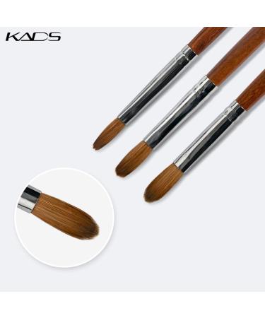Kads Kolinsky Acrylic Nail Brush - Rosewood Nail Art Tool for Professional Manicure | International Shipping - Buy Online on GoSupps.com