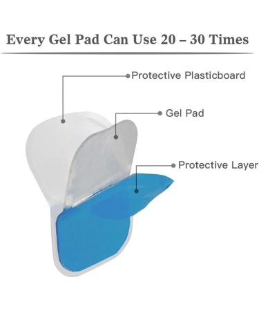 Weddhuis 12-Pack EMS Gel Pads for Abdominal Muscle Trainer | Hydrogel Pads for Six-Pack Trainer & Electrical Muscle Stimulation - Buy Online on GoSupps.com