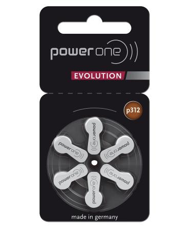 Power One Evolution Size 312 Hearing Aid Batteries, 60 p312 Batteries. Local Battery Keychain Battery Holder Included