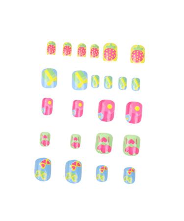 POPETPOP 1 Set Kids False Nail Kids Art Fake Nail Cartoon Sticker Child