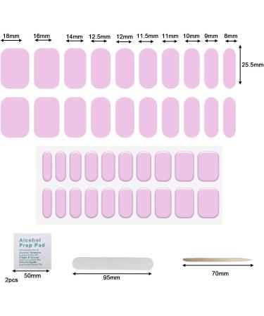 Semi Cured Gel Nail Strips 23 PCS Gel Nail Polish Stickers Wraps Adhesive Gel Nail Stickers with Nail File Stick and Sealing Strip(D) - Buy Online on GoSupps.com