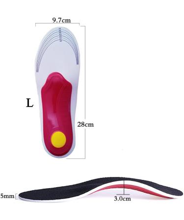 Arch Support Orthopedic Insoles Plantar Fasciitis Relief Arch Support Shoe Inserts Insoles for Flat Feet Shock Absorption Comfortable Insoles Large - Buy Online on GoSupps.com