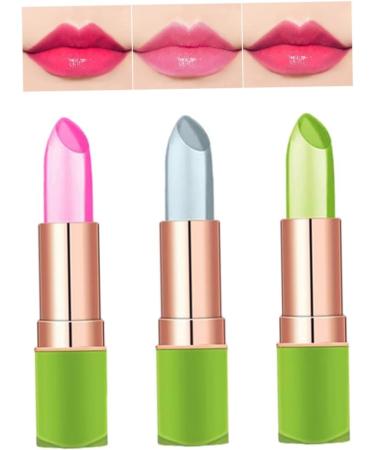 OnIUeZky Aloe Vera Lipstick Long Lasting Moisturizer Lip Balm Temperature Color Change Lip Gloss Set 3PCS - Buy Online on GoSupps.com