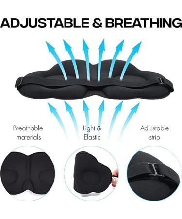 Maimiao 2023 Cloud-Shaped Sleep Eye Mask for Side Sleepers - 3D Contoured Silky Blindfold for Better Sleep (Pack of 3) - Buy Online on GoSupps.com