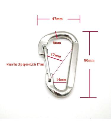 JY-MARINE Heavy Duty 316 Stainless Steel Snap Hook Carabiner 4 Pack | Marine Grade Flat Safety Clip for Ship Boat | Spring Latch - Buy Online on GoSupps.com