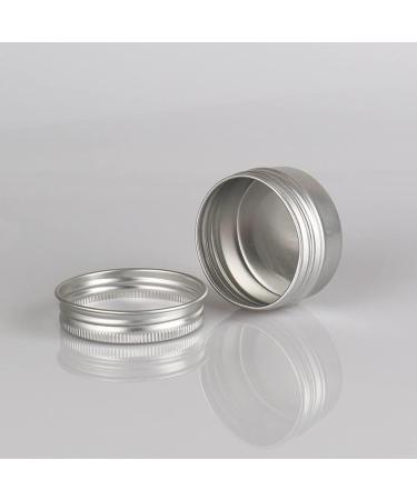 Zeoabsy 10-Pack 30ml Round Silver Aluminum Tins with Screw Lid | Ideal for Cosmetics Candles & Ointments | Includes 5 Spatulas & 1 Etiquette Label - Buy Online on GoSupps.com