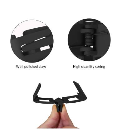 Set of 4 Small Black Claw Clips for Thin and Thick Hair - Square Matte Design - Women's Hair Accessories - Ideal Gifts for Mom - Buy Online on GoSupps.com
