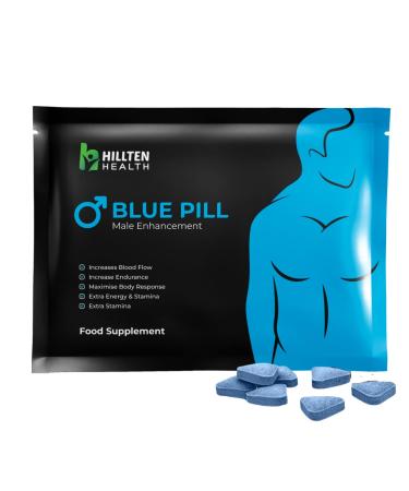 Blue Pill | 10x Herbal Supplement Blue Pills for Men | High Strength Performance Powerful Fast Acting Long Lasting Results | Enhancing Male Stamina & Endurance Booster Tablets