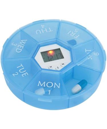 Brrnoo Automatic Medication Reminder with Timer | 7-Day Pill Organizer with Backlight - Blue - Buy Online on GoSupps.com