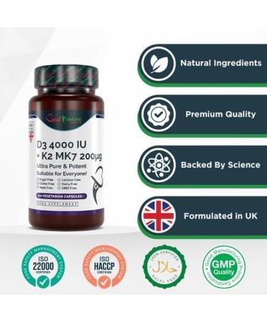Best Immune International Best Immune Natural Vitamin D3 4000IU K2 MK7 200mcg Premium Quality 100 Capsules Immune Support Maximum Absorption Premium Quality - Buy Online on GoSupps.com