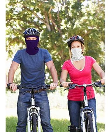 SATINIOR 9 Pcs Men's Ski Mask Balaclava Winter Neck Gaiter - Windproof Outdoor Cycling Hood in Solid Colors - Buy Online on GoSupps.com