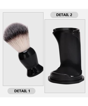Beaupretty Shaving Brush with Stand - Premium Men's Beard Brush for Perfect Shave | Black Shaving Brush for Salon & Home Use - Buy Online on GoSupps.com