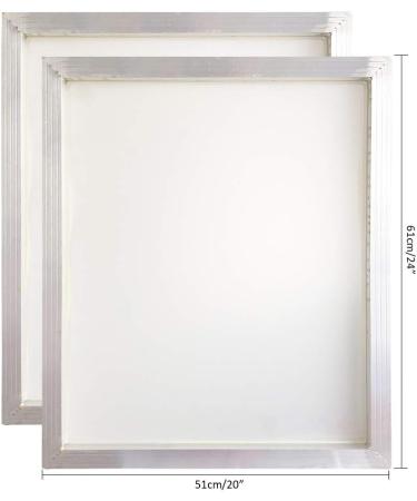 20x24 Inch Aluminum Silk Screen Printing Screens - 110 White Mesh (2 Pack) - Buy Online on GoSupps.com