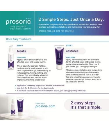 Prosoria Psoriasis Treatment System - Clinical Strength with Natural Botanicals | Soften, Restore & Treat Skin | 2 Fl Oz (Pack of 2) - Buy Online on GoSupps.com