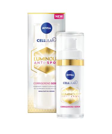 Beiersdorf NIVEA Cellular LUMINOUS630 AntiPigment Spot Facial Serum Eliminates Dark Spots Facial Serum for All Skin Types Treatment with Hyaluronic Acid and Vitamin E 30 ml