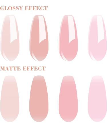 Vishine Jelly Gel Nail Polish Collection Sheer Nude Pink Gel Polish Crystal Transparent Gel Polish Kit Nail Art Varnish Manicure Set 8ML 4PCS Jelly Pinks - Buy Online on GoSupps.com