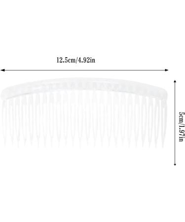 Hair Slides for Women 2Pcs Clear Hair Combs Veil Comb Large Plastic Hair Comb Plain Hair Clips Hair Slides Hair Accessories Side Hair Grips For Women Ladies & Girls (12.5cm/ 4.9inch) - Buy Online on GoSupps.com