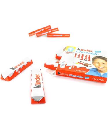  ICHUCHES iChuches Kinder Chocolate T4. 20 packs of 4 bars of delicious Kinder chocolate with a milk center. - Buy Online on GoSupps.com