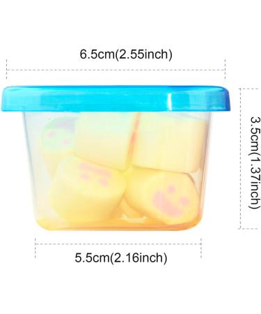 GWAWG 12 PCS Small Plastic Containers with Lids - Food Storage Pots for Baby & Kids - 6 Colors - Snack, Sauce, Meal, Yoghurt, Ice Cream, Salad - Buy Online on GoSupps.com