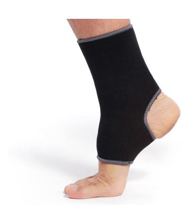 Neotech Care Ankle Support Sleeve - Open Heel Light Elastic & Breathable Knitted Fabric - Medium Compression - For Men Women Kids - Right or Left Foot - Black Colour (Size L 1 Unit) L 1 - Buy Online on GoSupps.com
