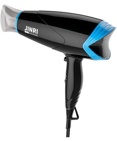 Professional Hair Dryer | 1875W Ceramic Ionic Blow Dryer with Cool Button | JINRI Soft Touch Body Black - Buy Online on GoSupps.com