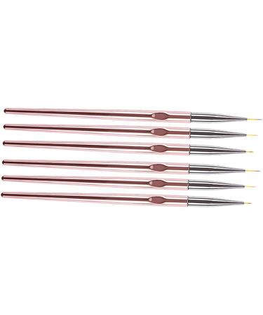 FOMIYES 6 Sets Nail Art Tips Builder Brush Nail Brushes for Nail Art Nail Drawing Pen Colored Drawing Tool for Manicure Nail Art Liner Drawing Brushes Nail Pen Poly Pink Painted Pull Pen - Buy Online on GoSupps.com