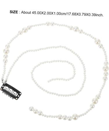 minkissy Pearl Chain Hair Clip Hair Pearls Bridal Hair Pieces Head Piece for Wedding Bride Hair Jewelry Hair Extension Chains Hair Ties for Girls Hair Extension Tassel Hair Extension Clip - Buy Online on GoSupps.com