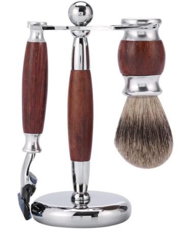 Crody Simplicity Men's Stainless Steel Shaving Brush & Wooden Holder - Fashionable Hair Removal Tool 15x9cm - Buy Online on GoSupps.com