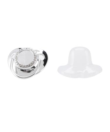 Ritoeasy Sports Infant Pacifier Set | Stylish DIY Photo Decoration | Bling Pacifier for Newborns | Silver M | International Shipping - Buy Online on GoSupps.com