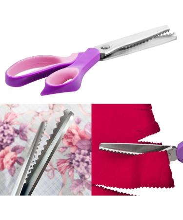Pinking Shears Scissors for Fabric - 2-Piece Bundle of Zig Zag & Scalloped Shears | 100% Stainless Steel - Ideal Craft Scissors for Decorative Edges - Buy Online on GoSupps.com